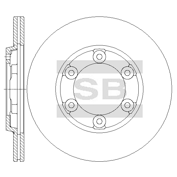 Передний тормозной диск SANGSIN SD4350
