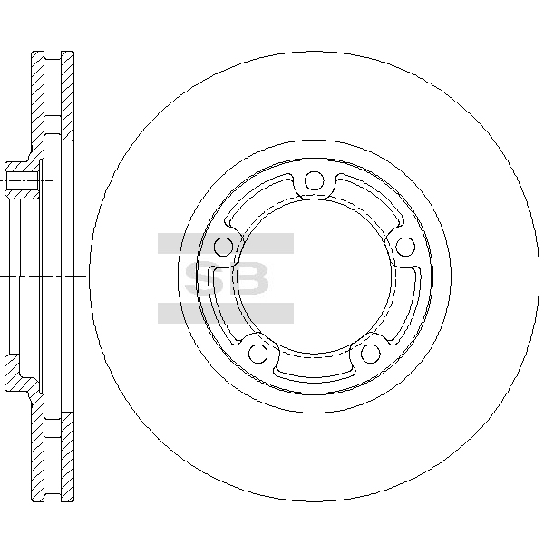 Передний тормозной диск SANGSIN SD4351
