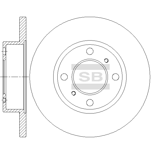 Передний тормозной диск SANGSIN SD4352