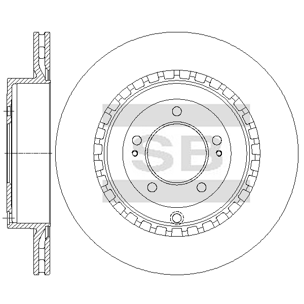 Передний тормозной диск SANGSIN SD4366