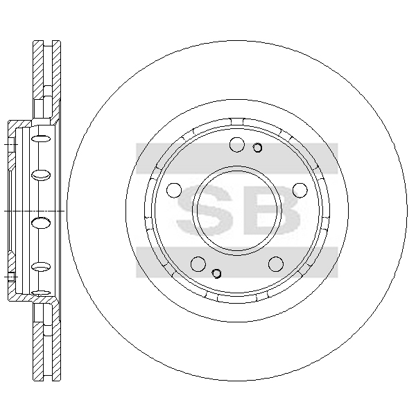 Передний тормозной диск SANGSIN SD4371
