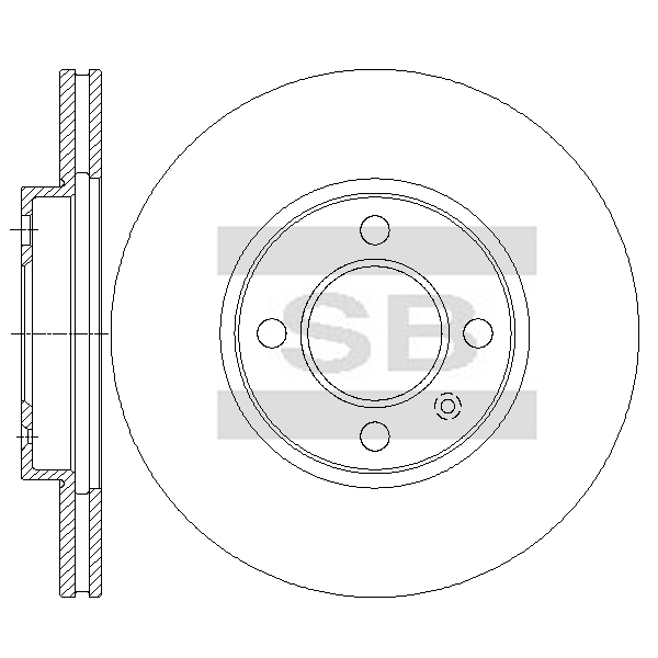 Передний тормозной диск SANGSIN SD4374