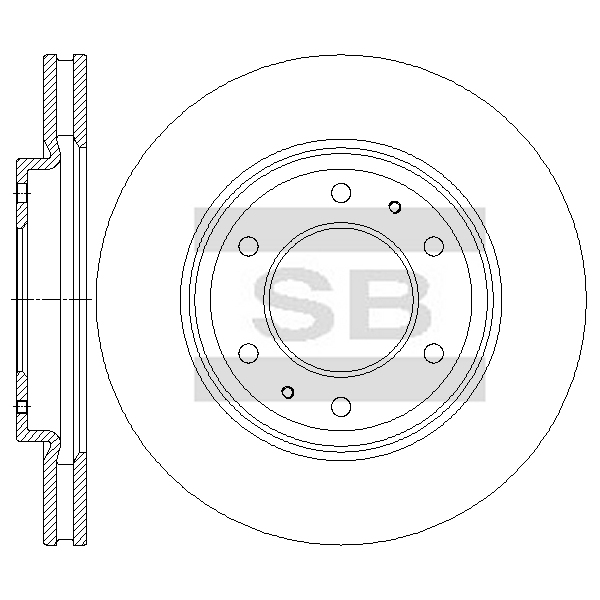 Передний тормозной диск SANGSIN SD4376