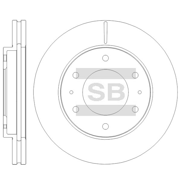 Передний тормозной диск SANGSIN SD4379
