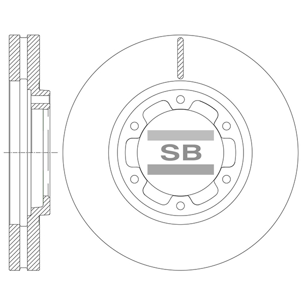 Передний тормозной диск SANGSIN SD4381