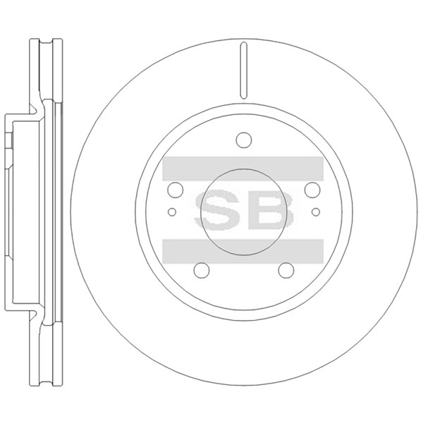 Передний тормозной диск SANGSIN SD4383