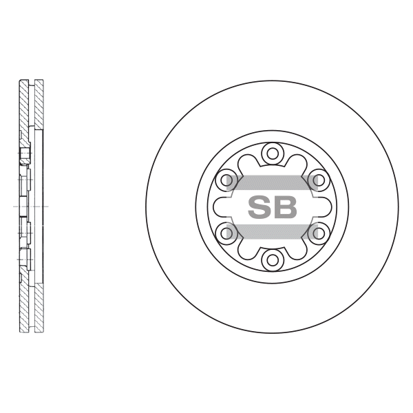 Передний тормозной диск SANGSIN SD4408