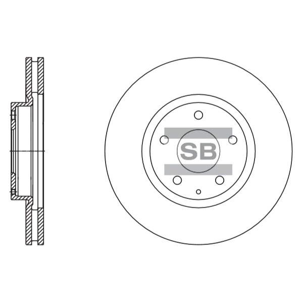 Передний тормозной диск SANGSIN SD4424