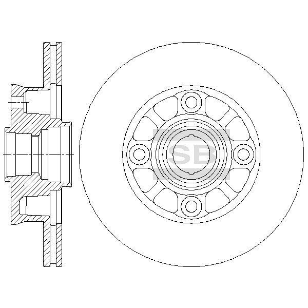 Передний тормозной диск SANGSIN SD4426