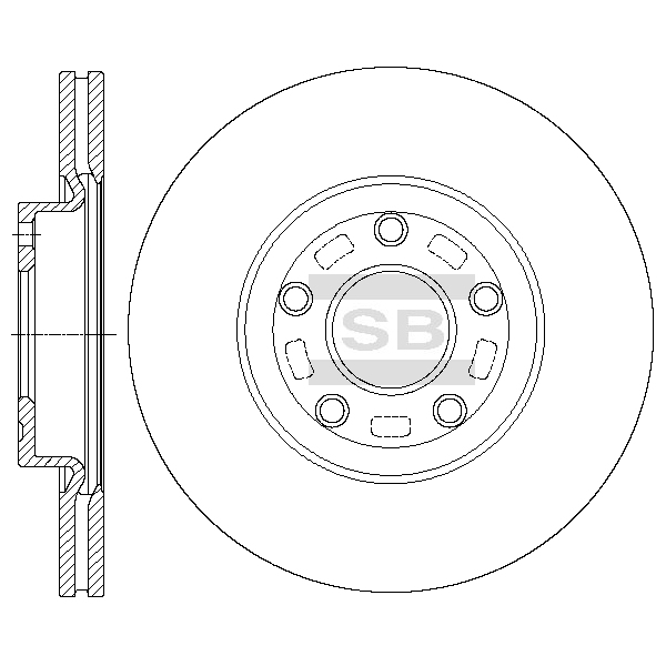 Передний тормозной диск SANGSIN SD4428