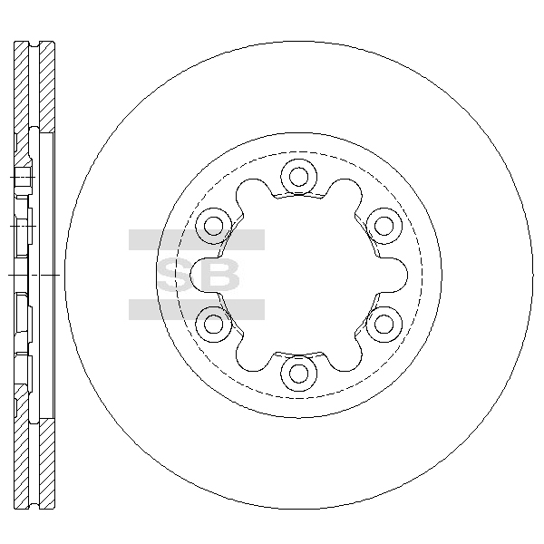 Передний тормозной диск SANGSIN SD4443