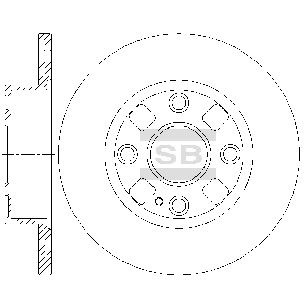 Передний тормозной диск SANGSIN SD4445