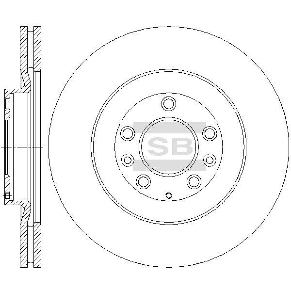 Передний тормозной диск SANGSIN SD4447