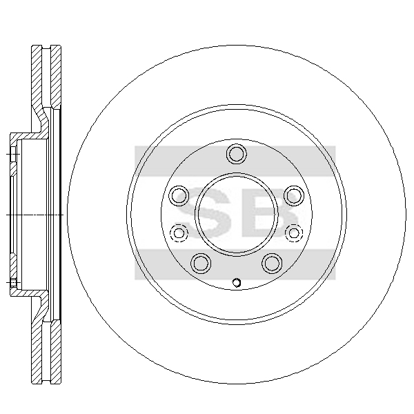 Передний тормозной диск SANGSIN SD4452