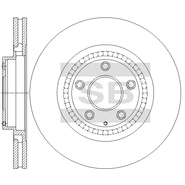Передний тормозной диск SANGSIN SD4455