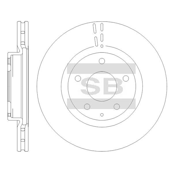 Передний тормозной диск SANGSIN SD4458