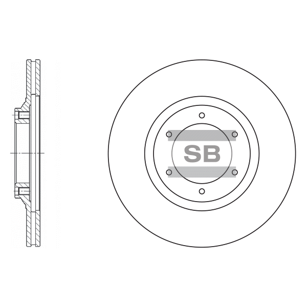 Передний тормозной диск SANGSIN SD4503