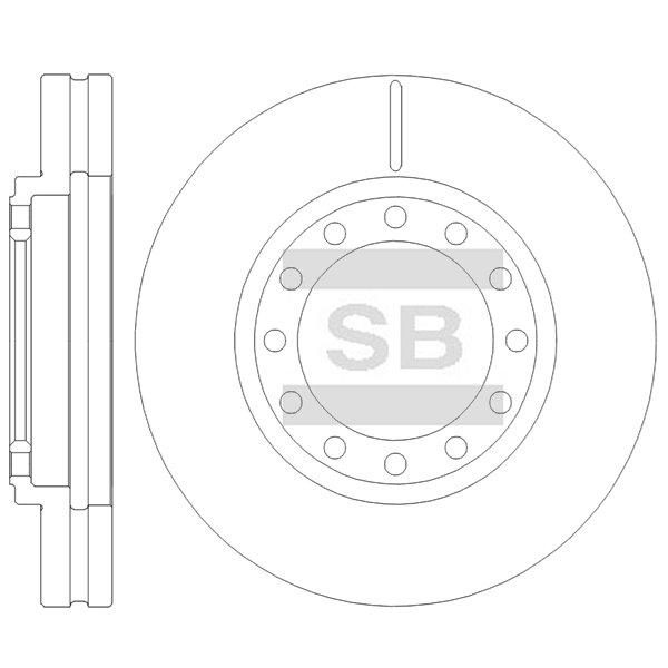 Передний тормозной диск SANGSIN SD4516