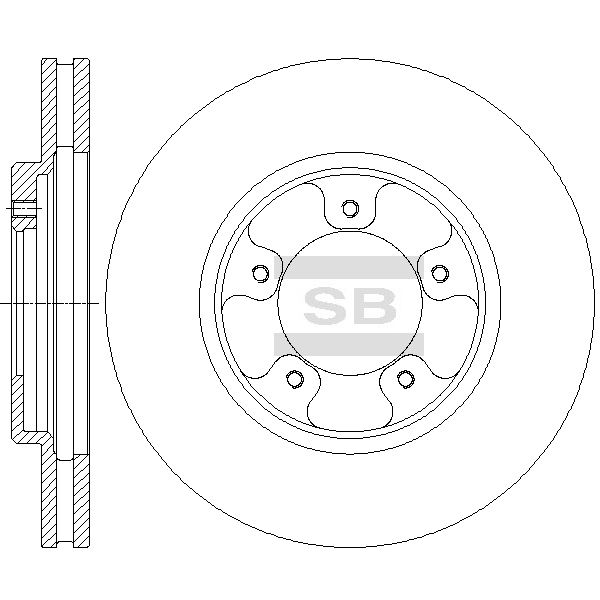 Передний тормозной диск SANGSIN SD4618