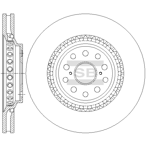 Передний тормозной диск SANGSIN SD4656