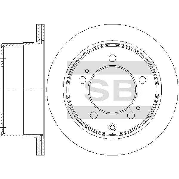 Передний тормозной диск SANGSIN SD4668