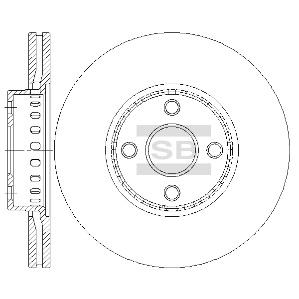 Передний тормозной диск SANGSIN SD4669
