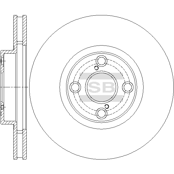 Передний тормозной диск SANGSIN SD4679