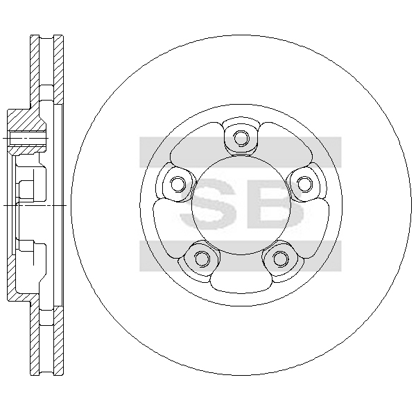 Передний тормозной диск SANGSIN SD4691