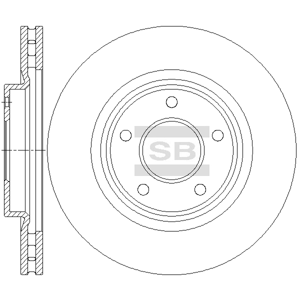 Передний тормозной диск SANGSIN SD4709