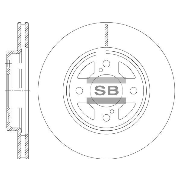 Передний тормозной диск SANGSIN SD4723