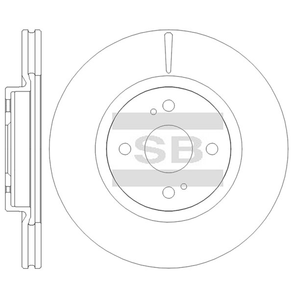 Передний тормозной диск SANGSIN SD4725