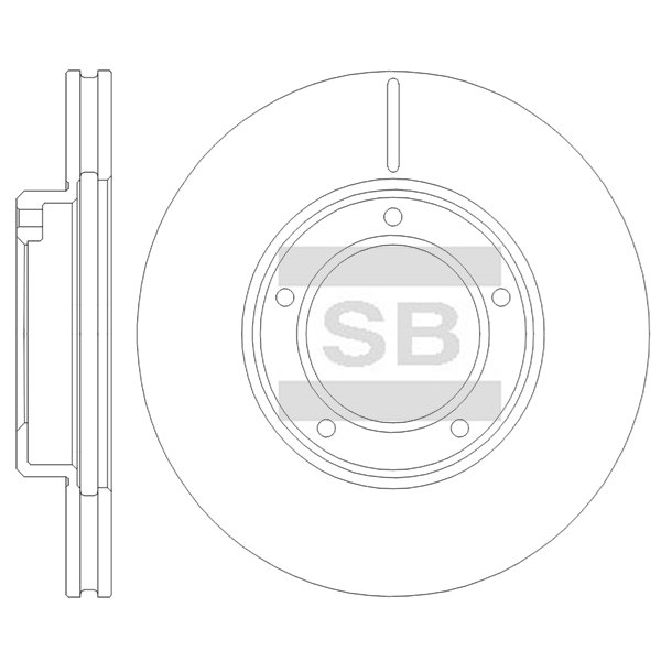 Передний тормозной диск SANGSIN SD4735