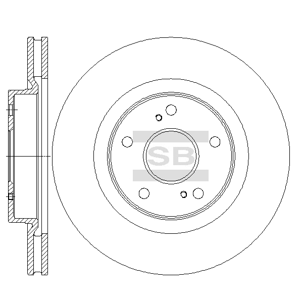 Передний тормозной диск SANGSIN SD4801