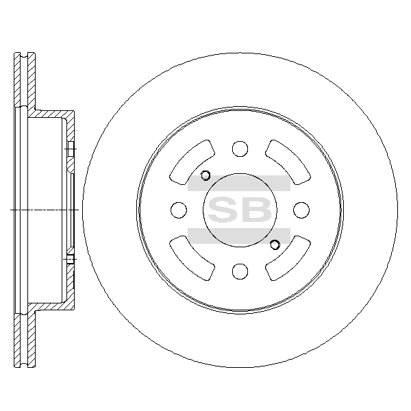 Передний тормозной диск SANGSIN SD4807