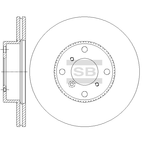 Передний тормозной диск SANGSIN SD4808