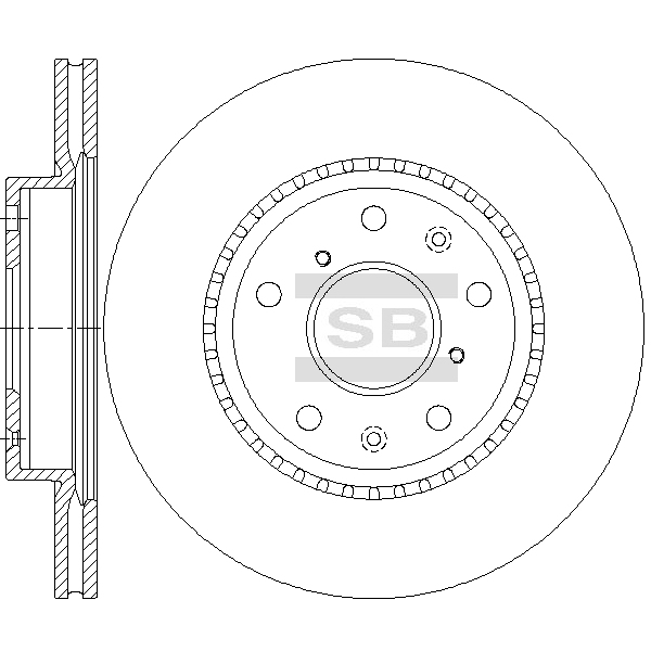 Передний тормозной диск SANGSIN SD4811