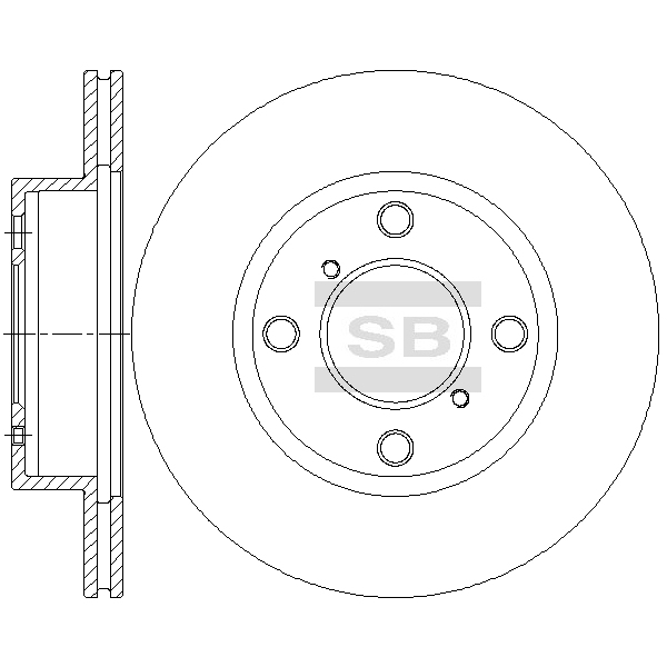 Передний тормозной диск SANGSIN SD4812