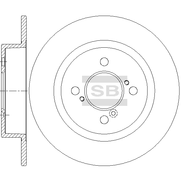 Задний тормозной диск SANGSIN SD4814