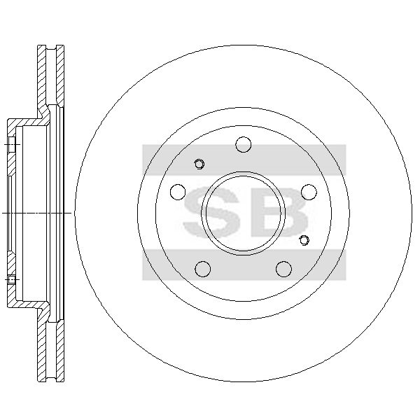 Передний тормозной диск SANGSIN SD4815