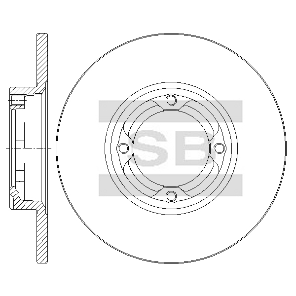Передний тормозной диск SANGSIN SD4817