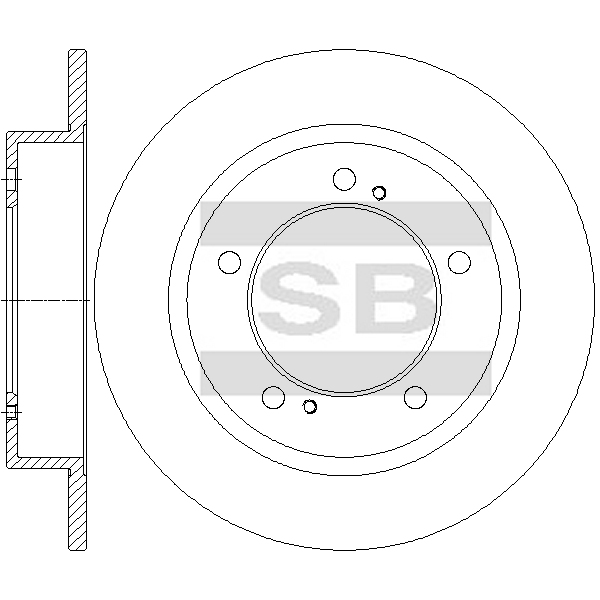 Передний тормозной диск SANGSIN SD4818