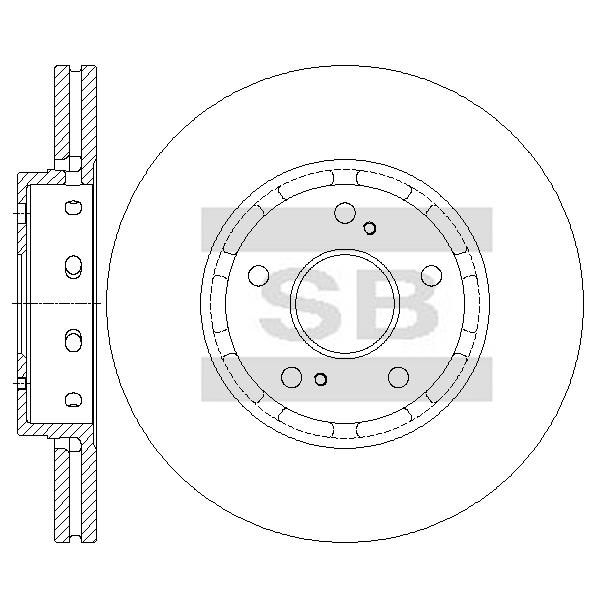 Передний тормозной диск SANGSIN SD4821