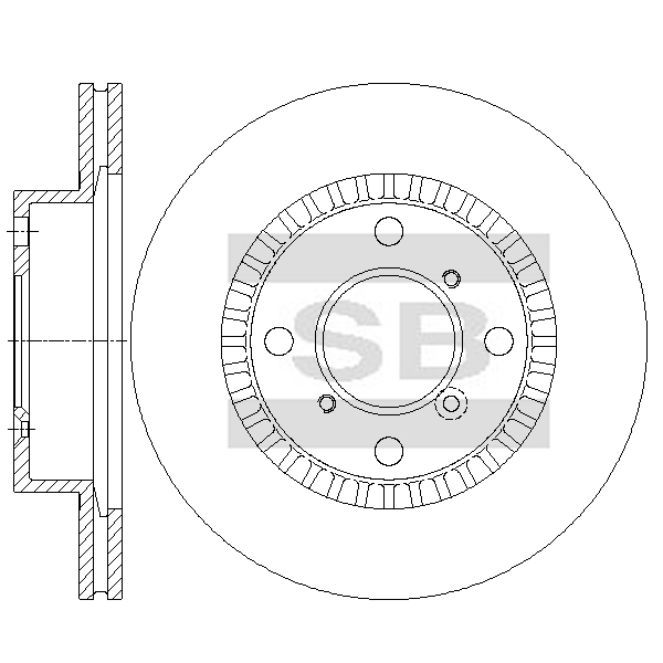 Передний тормозной диск SANGSIN SD4822
