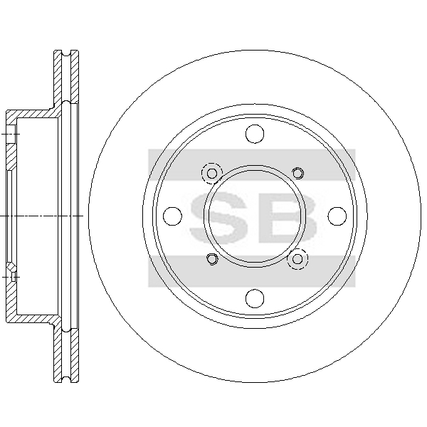 Передний тормозной диск SANGSIN SD4823