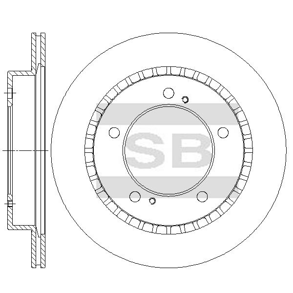 Передний тормозной диск SANGSIN SD4824