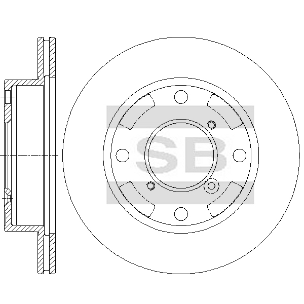 Передний тормозной диск SANGSIN SD4826