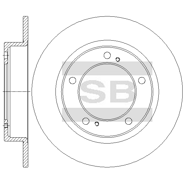 Передний тормозной диск SANGSIN SD4827
