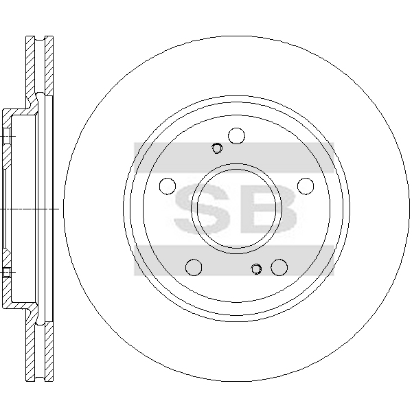 Передний тормозной диск SANGSIN SD4828