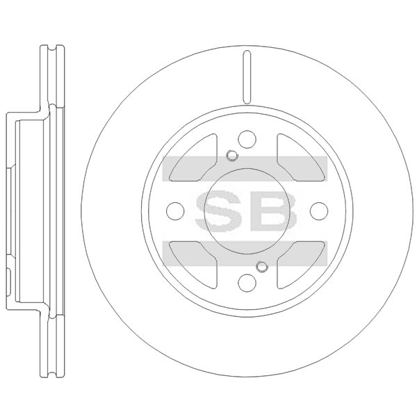 Передний тормозной диск SANGSIN SD4842