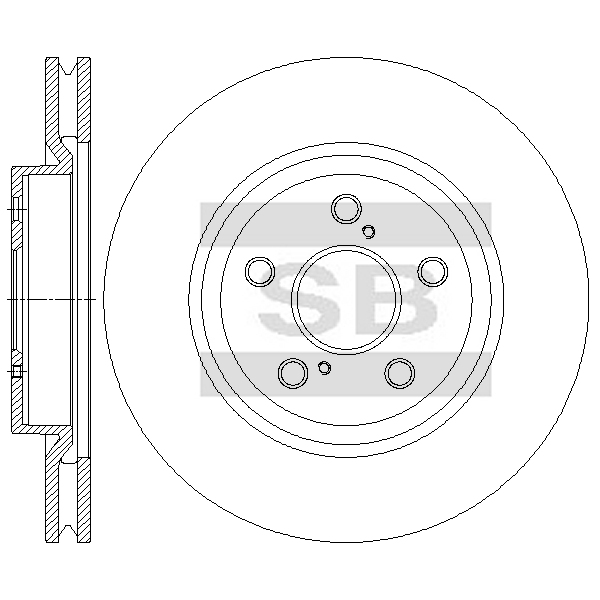 Передний тормозной диск SANGSIN SD4923